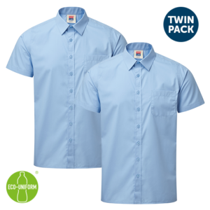 David Luke Blue Boys Short Sleeved Shirt