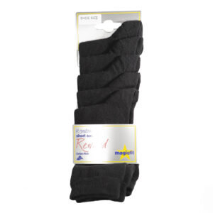 Magic Fit Short Socks Black (5 Pack)